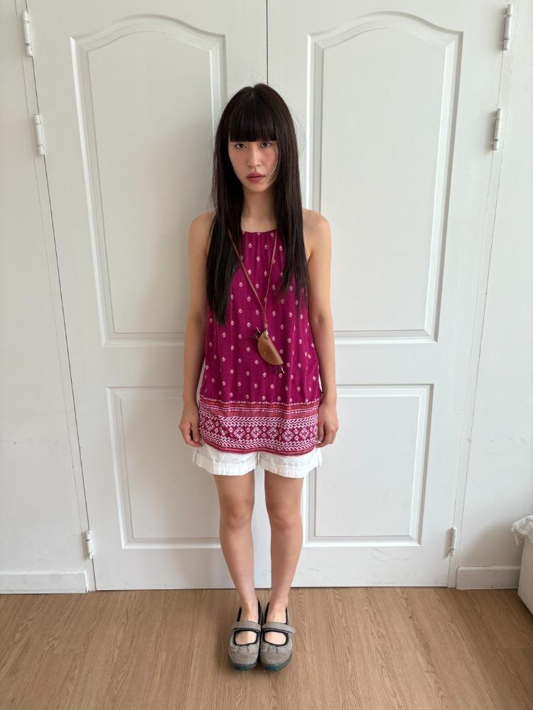 히피 홀터 슬리브리스