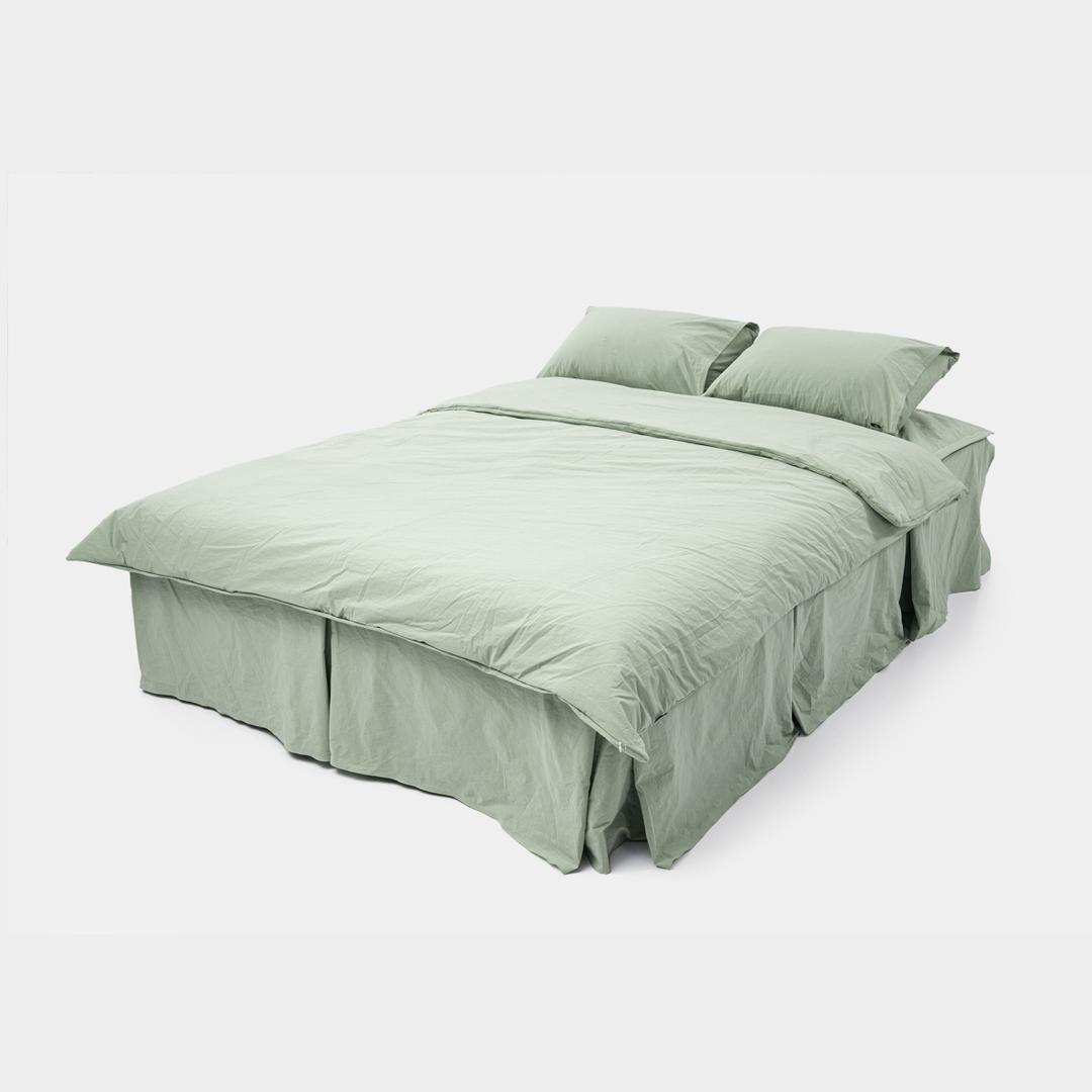 라이트 그린 - 고밀도 60수 바이오워싱 먼지없는 이불커버