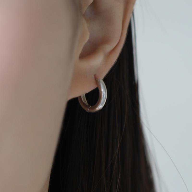기본 원터치 링 귀걸이 - 15mm (실버925)