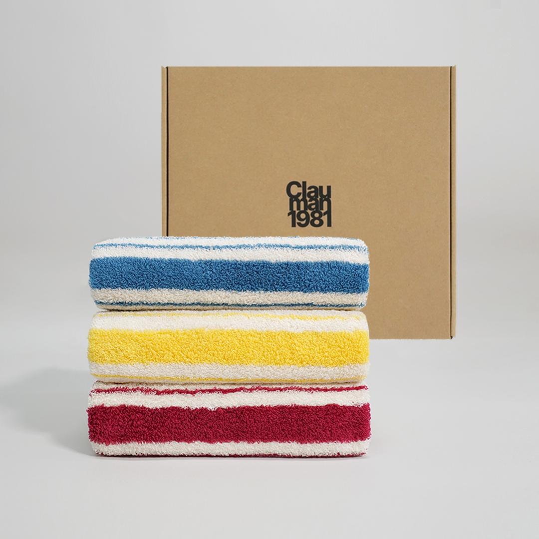 오가닉 스트라이프 호텔타올 수건 3P 기프트에디션(+선물박스)