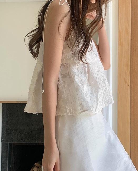 플라워 뷔스티에 블라우스 (2colors)