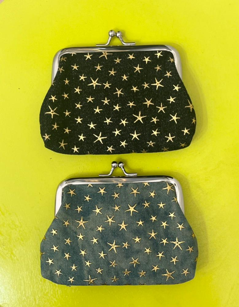 vintage star print coinwallet / 빈티지프린트데님동전지갑 / 빈티지디자인동전지갑 / 카드지갑 / 립스틱지갑 / 에어팟케이스