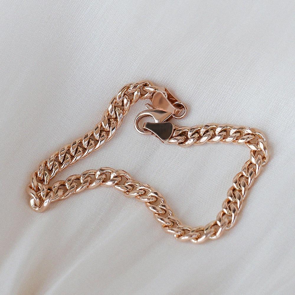 14k 18k 3mm 5mm 할로우 글램 베이직 체인팔찌