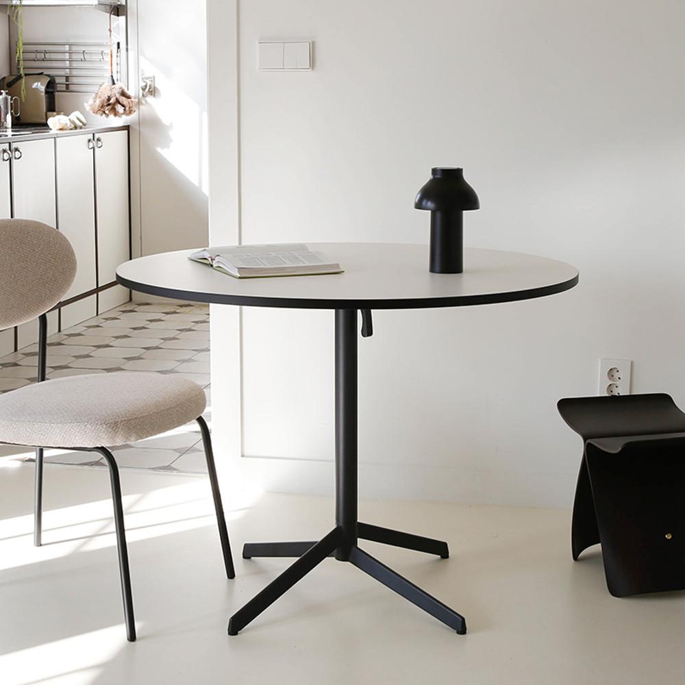 모모드가구 HPL 화이트 블랙엣지 원형 카페 테이블 2인용 4인용 식탁