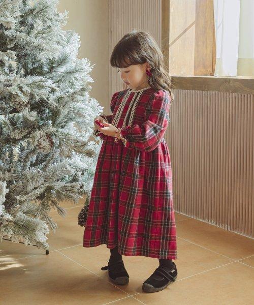 [CCW] 홀리 체크 원피스