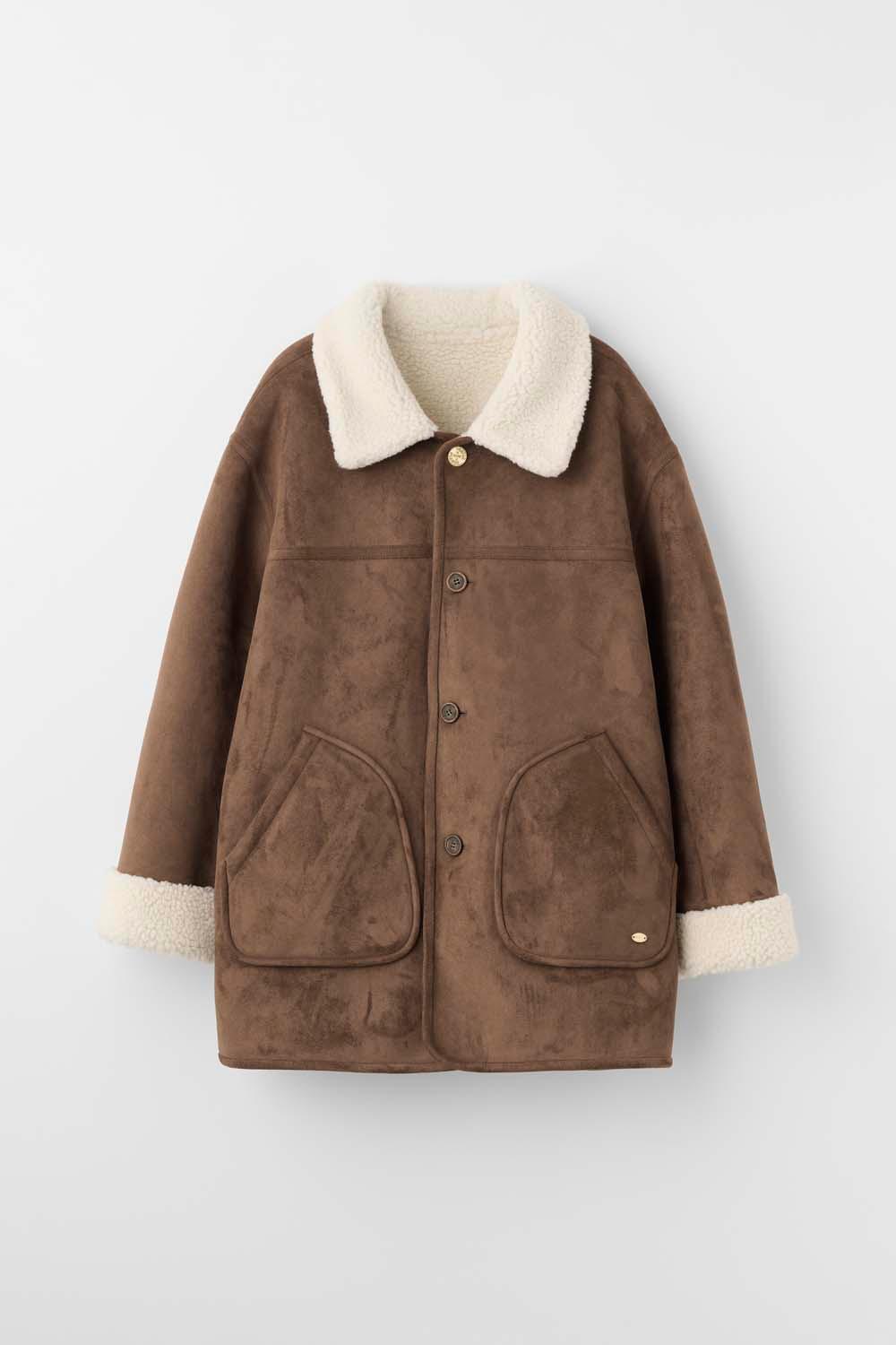 [12/31예약배송]F Wool Reversible Half Mustang_Tiramisu