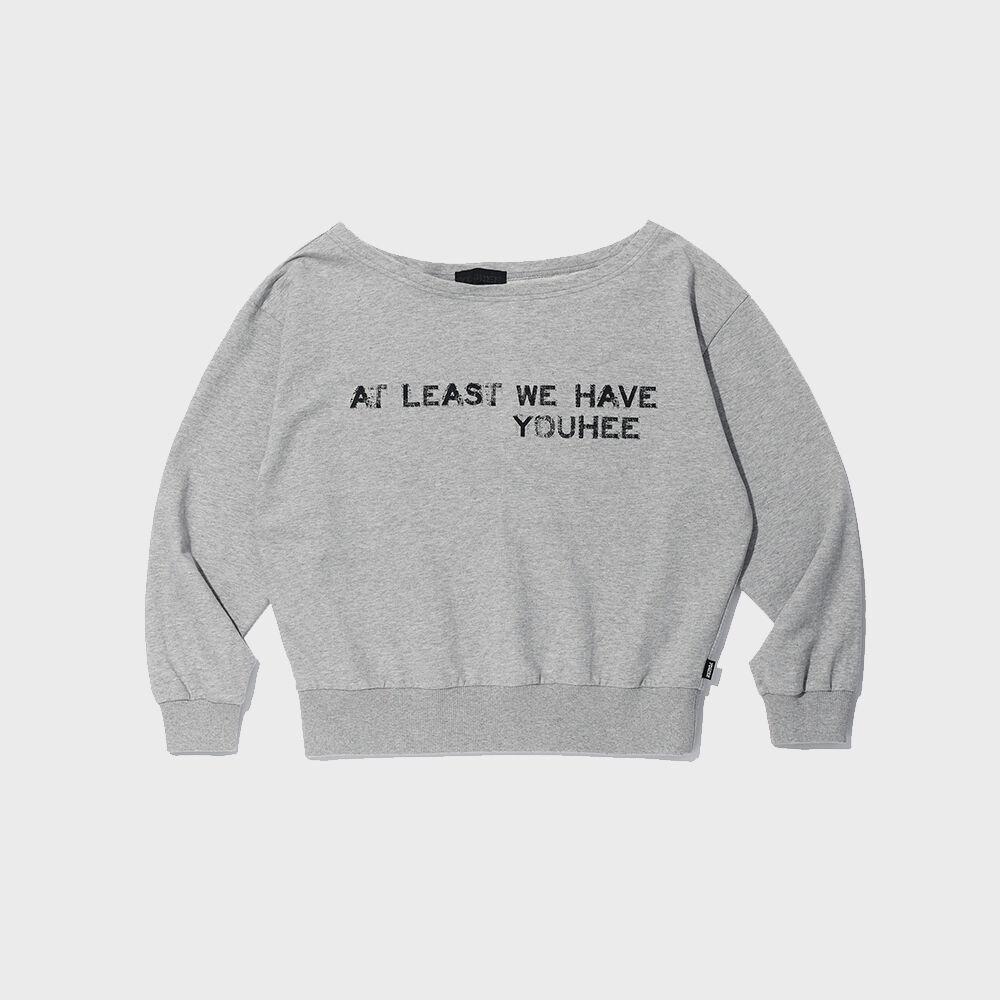 OFF SHOULDER SWEATSHIRTS MELANGE GREY