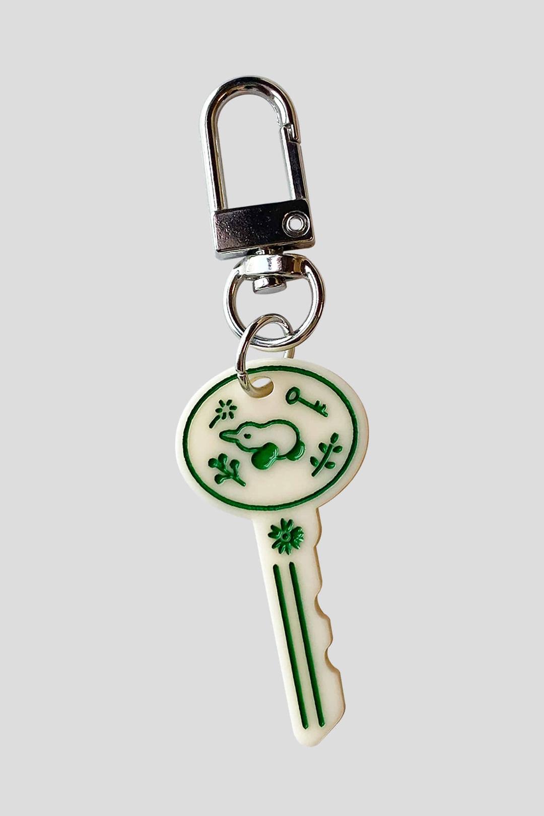 키위새 각인 열쇠 키링