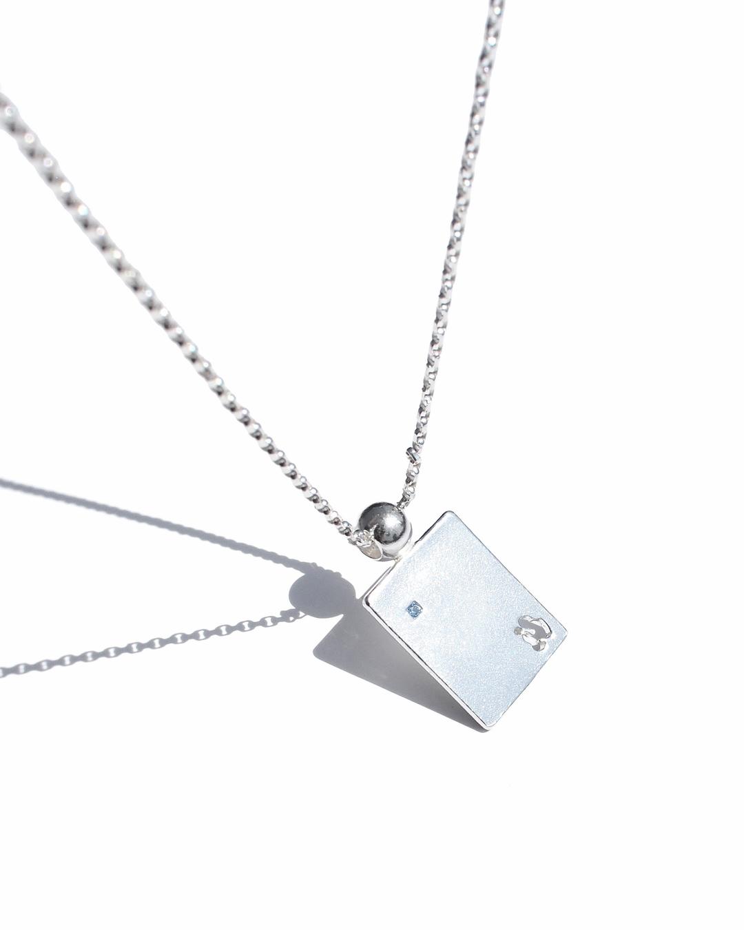 Sqaure cubic B.B.B necklace