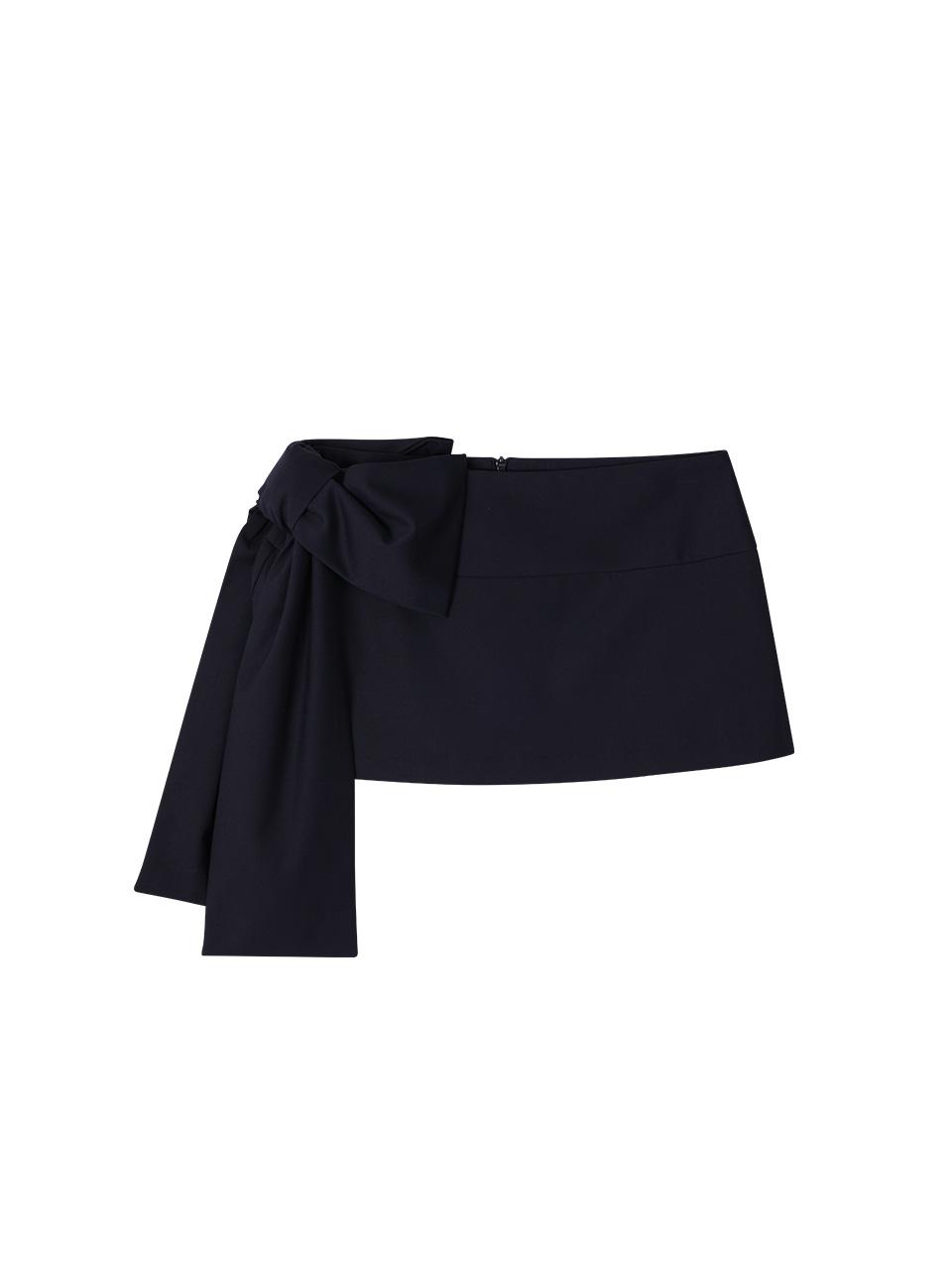 RIBBON MICRO SKIRT_NAVY