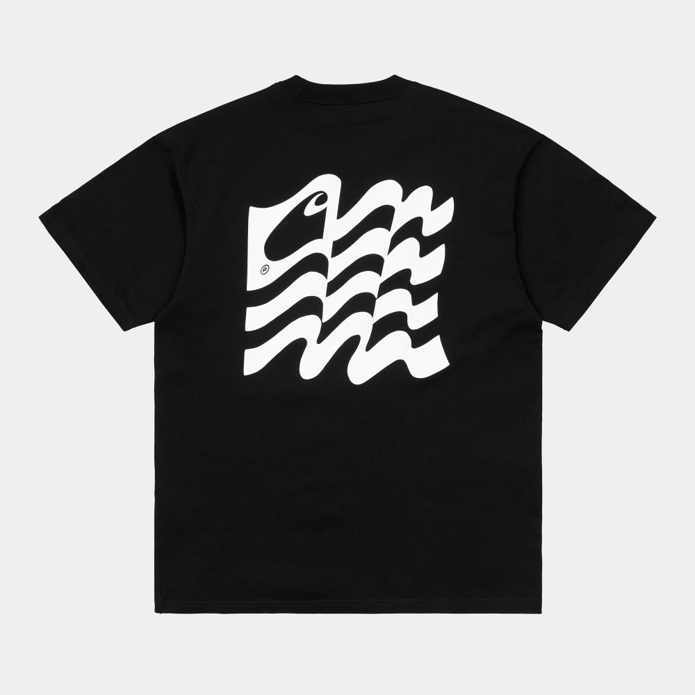 칼하트윕 웨이비 스테이트반팔티 블랙 Carhartt Wip S/S Wavy State T-Shirt 칼하트윕반팔티 레이지리버 구미레이지리버 레이지리버스토어