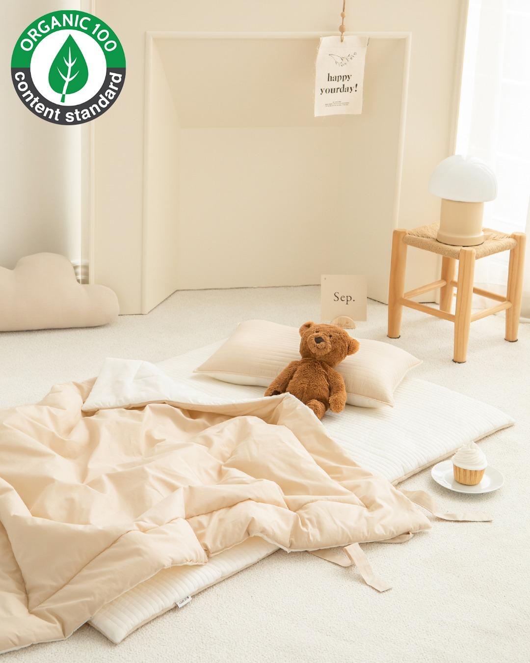 캔디 프리미엄 오가닉 순면 낮잠이불 패드세트 4color (베개솜포함)