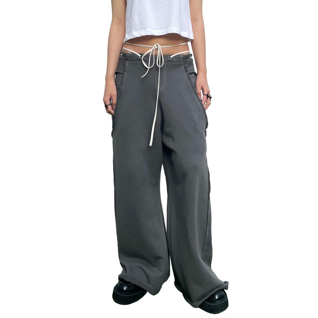 [STILL LETHARDY] LOW-WAIST TRACK PANTS