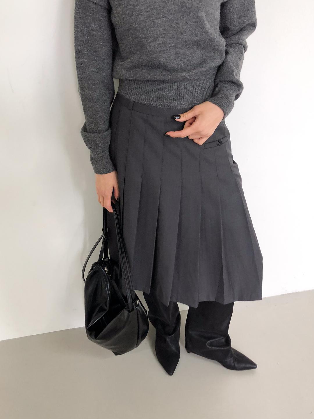 MX PLEATS SKIRT (2COLOR)