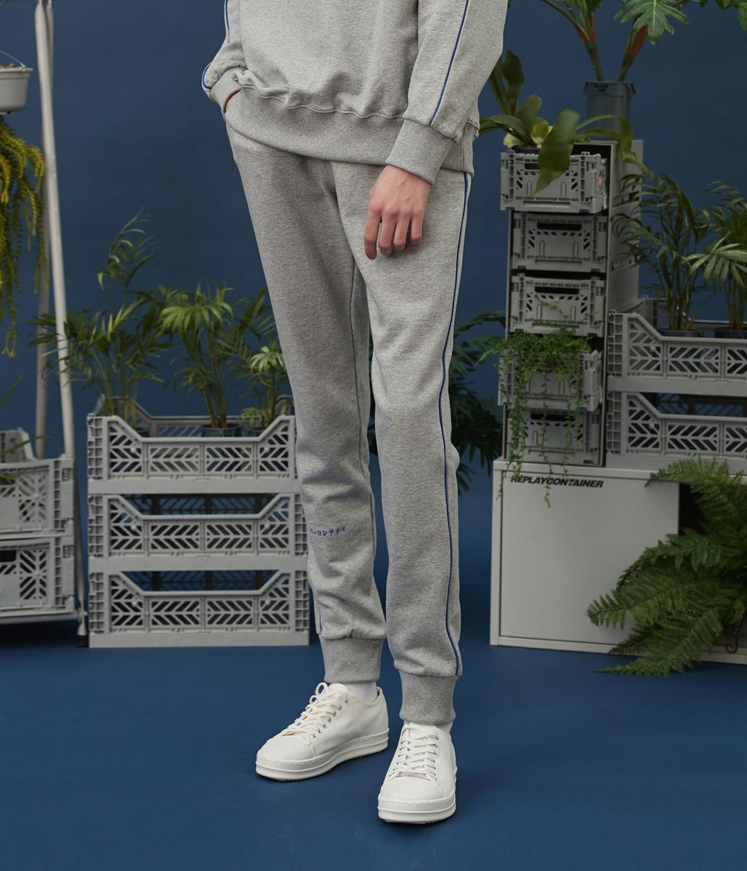 recon piping jogger pants (gray)