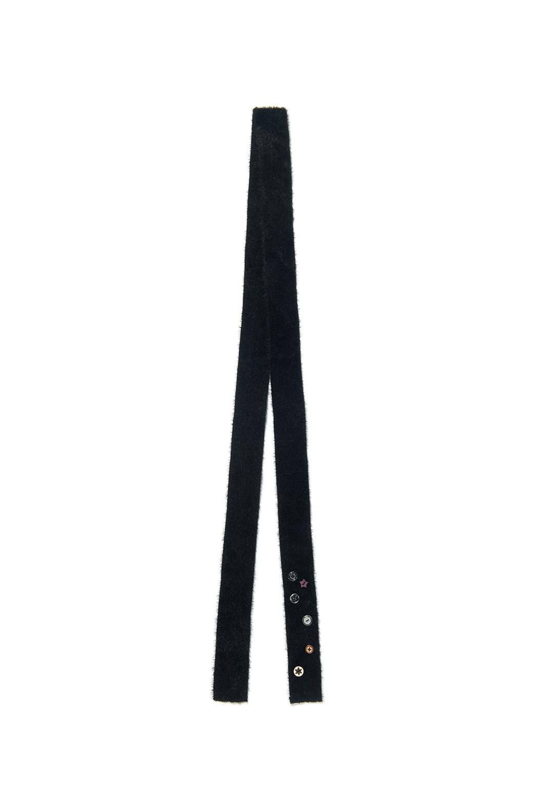Angora baby muffler (Black)