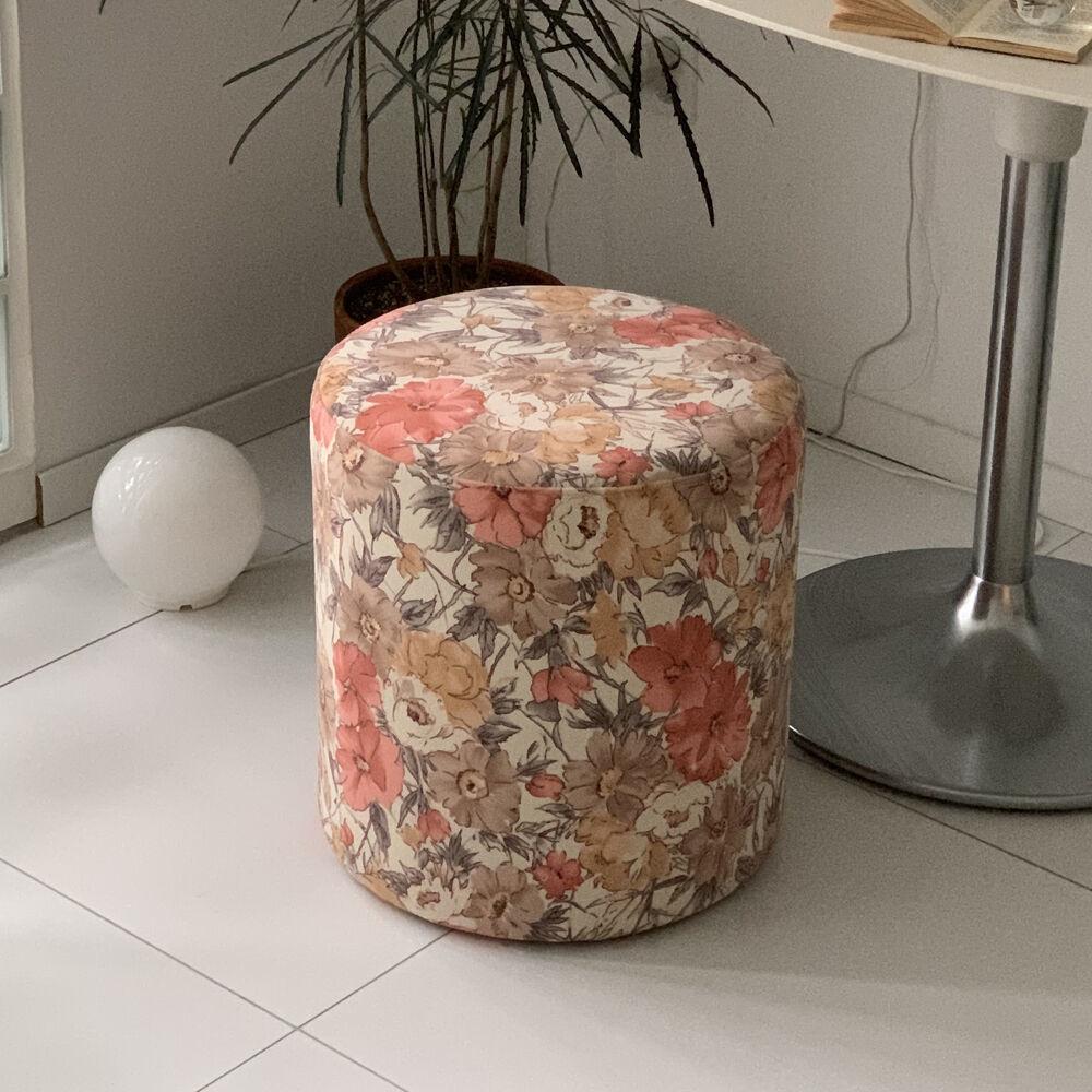 [스윙앤슬라이드] 패브릭 스툴 가든 플라워 원형의자