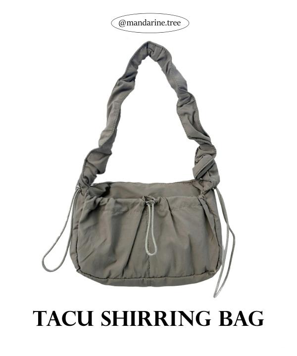 만다린트리 [당일출고🔥/가벼워요!] 타쿠 포켓 스트링 셔링 나일론 숄더백 학생 여행가방 3 color