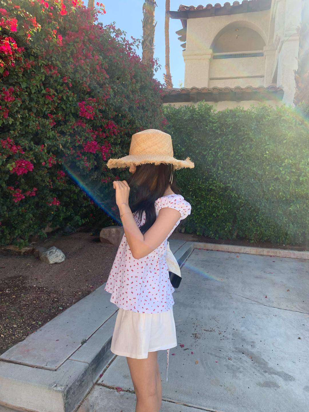 summer rozy blouse