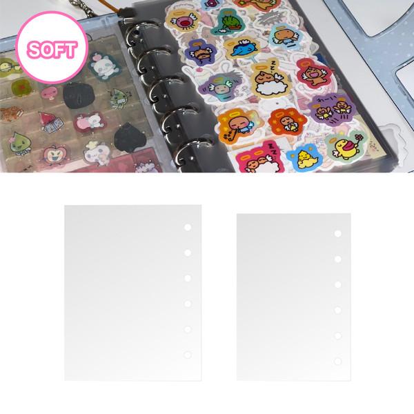 [메링] A7 양면 스티커 탈부착 리필 시트 [소프트타입] 2type