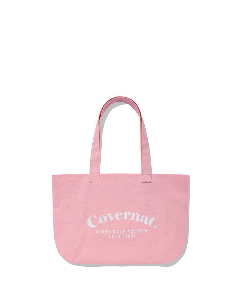 프레쉬 세리프 로고 캔버스백 핑크