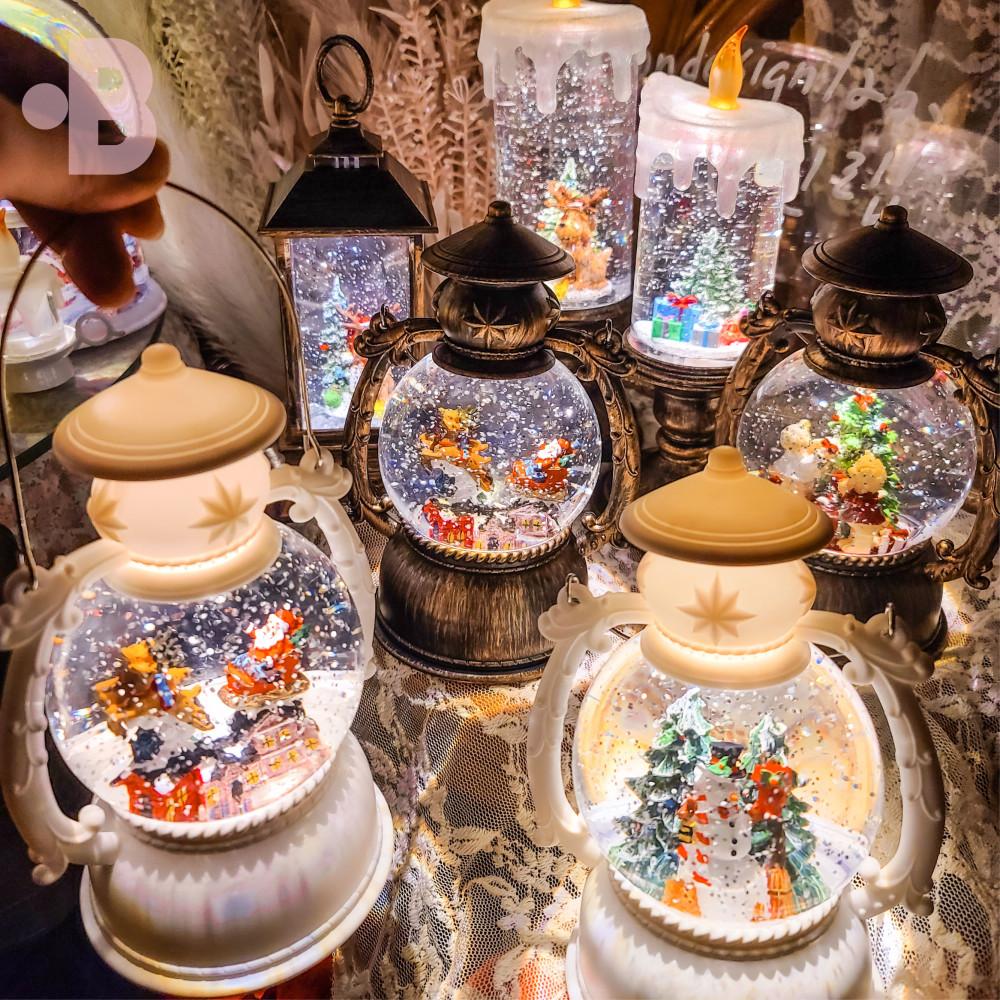 본디자인랩 크리스마스 오르골 샤롯 랜턴 워터볼 무드등