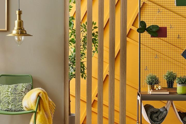 스트라이프 공간분리 간살 이동식 파티션 가벽 가림막 칸막이 (미니선반 증정)