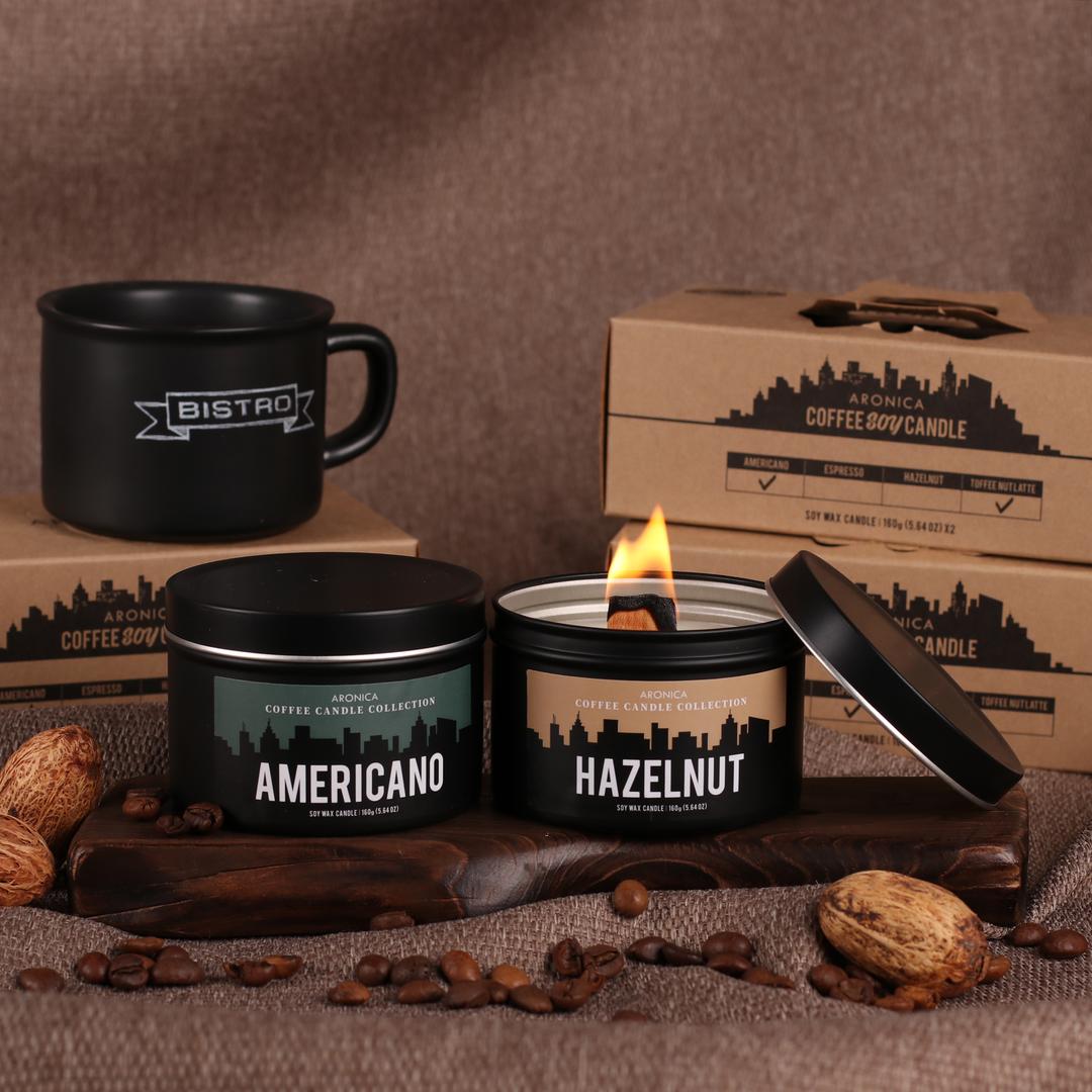"커피를 좋아하는 너에게" 아로니카 커피컬렉션 소이캔들 2P세트 (선물포장)