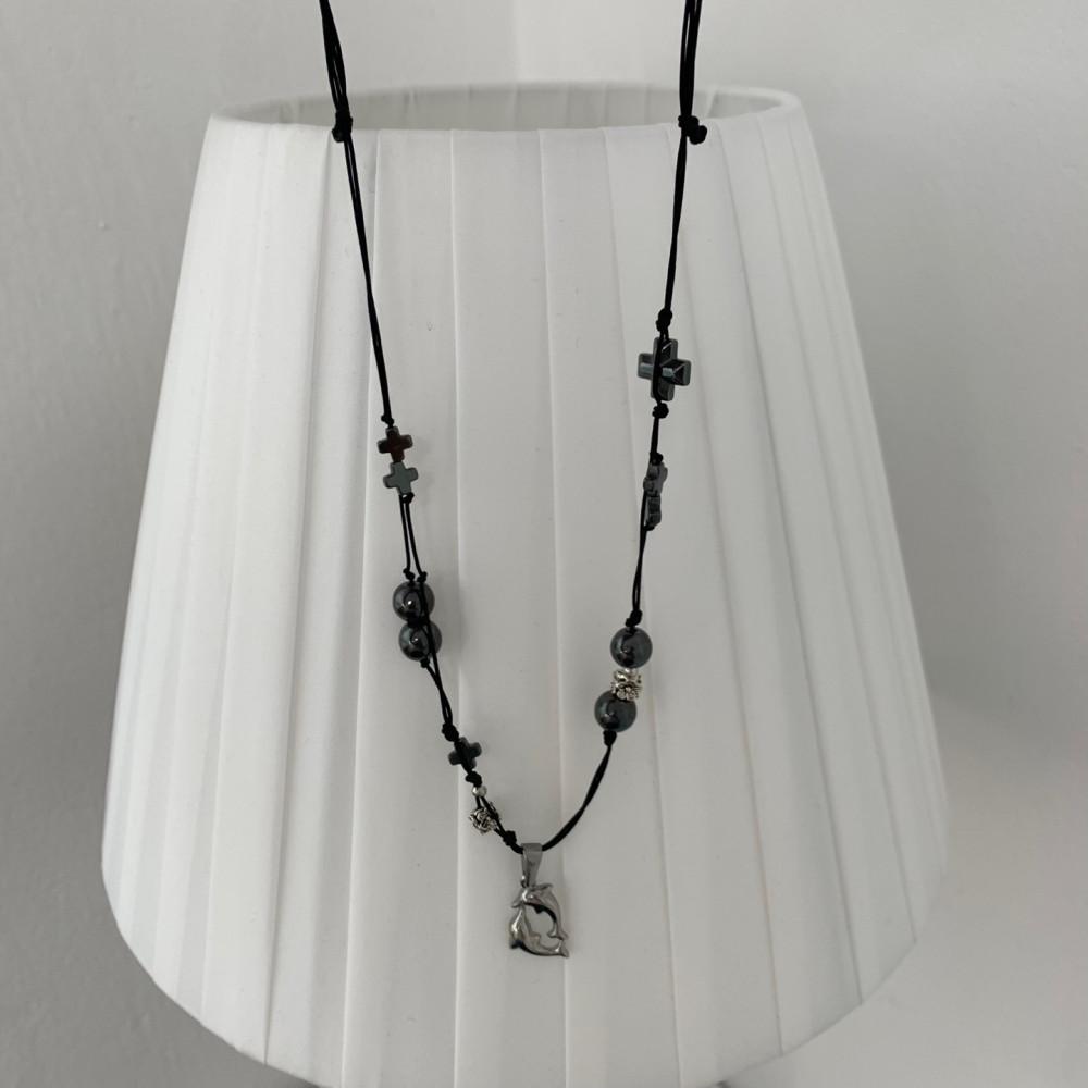 Elf Dolphin Hematite Necklace