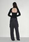OPEN BACK WOOL TURTLENECK BLACK