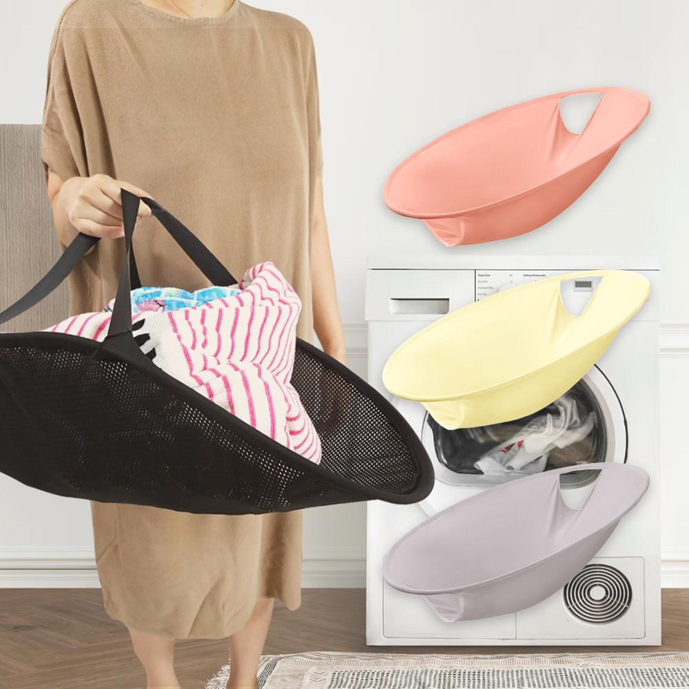 이지 런드리 캐리어 바스켓 세탁 버킷 빨래 옮김 수거 이동 건조 바구니 의류 접이식 틈새