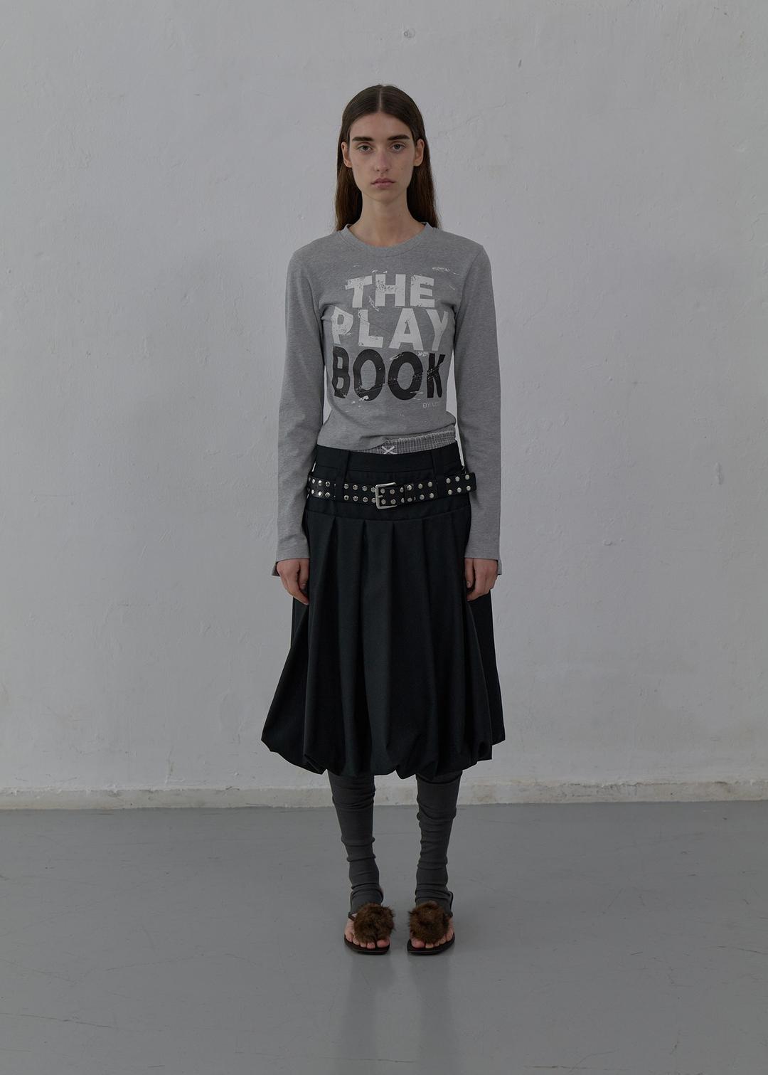 TAILORED VOLUME SKIRT (BLACK)