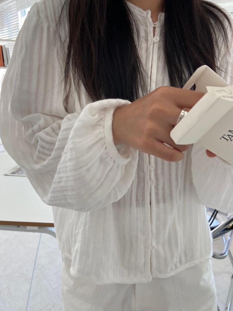 [와트] bell blouse / 여름 긴팔 블라우스 가디건