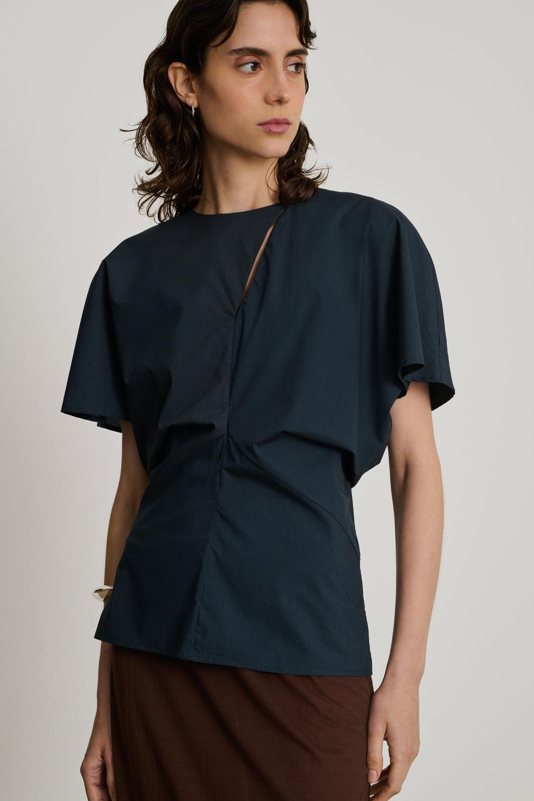 BLOUSE EMBRUN BLEUE - 34