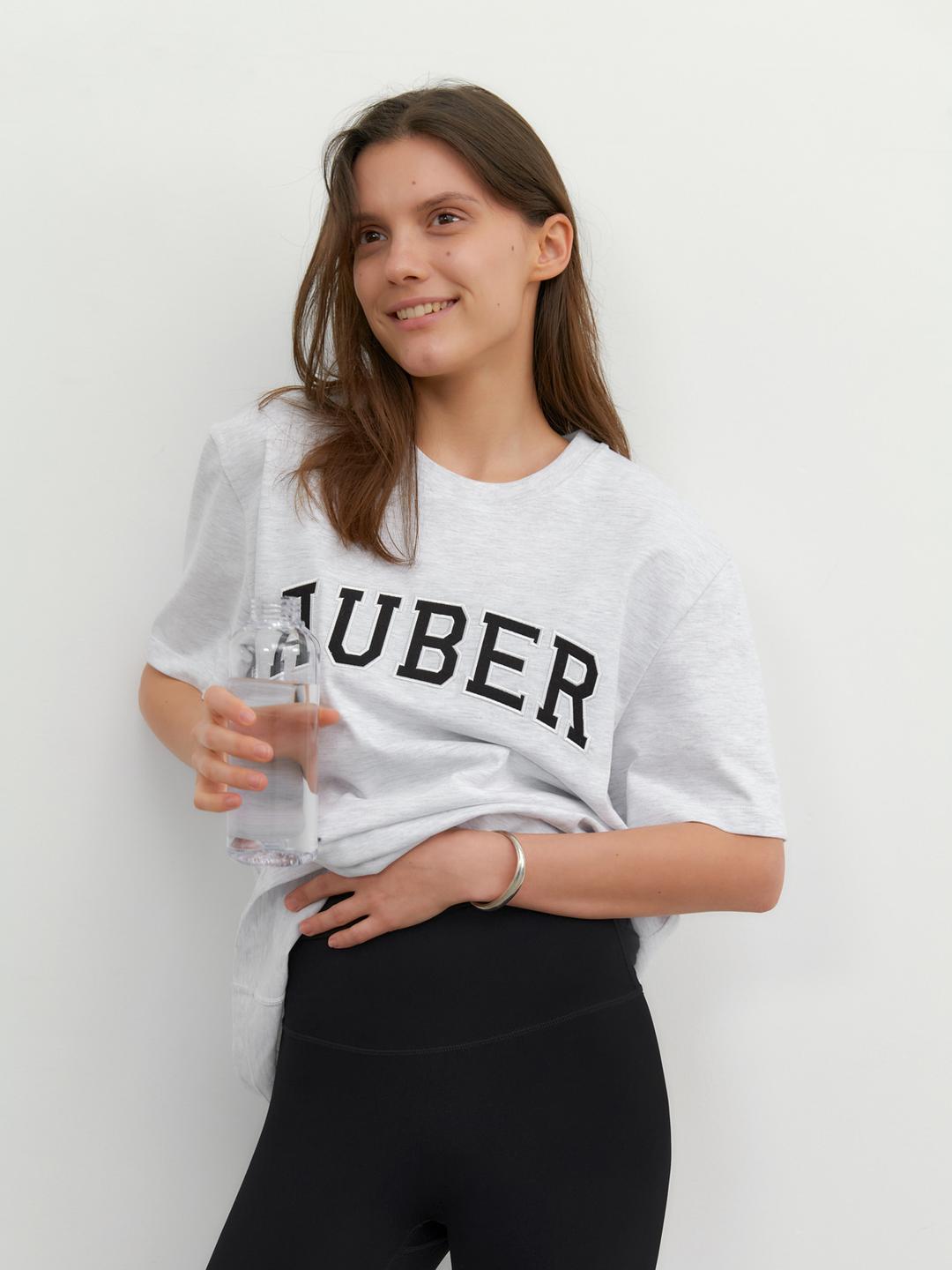 [2차 입고] AUBER Short Sleeve - Whitegray