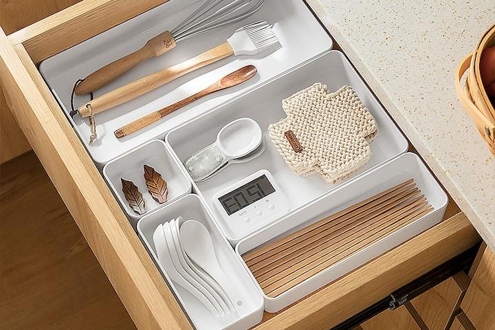 DIY 다용도 정리함 주방 싱크대 서랍 커트러리 화장대 화장품 정리