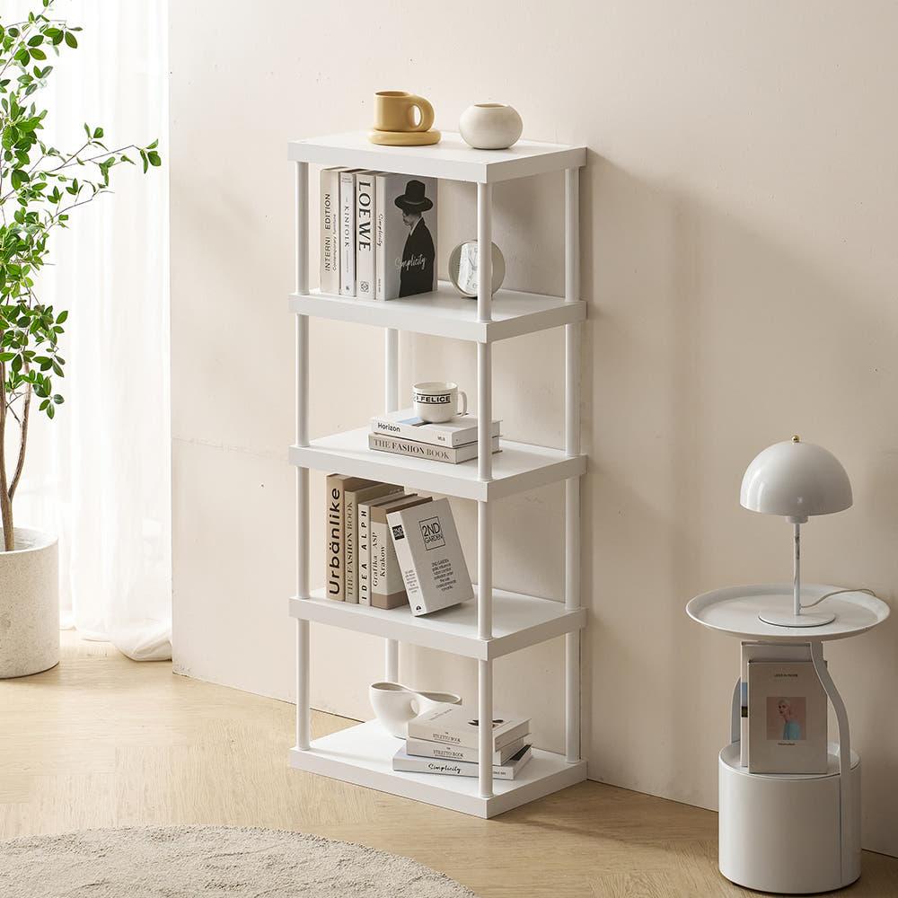 브롬 폭 좁은 거실 슬림 4단 틈새 코너 책장