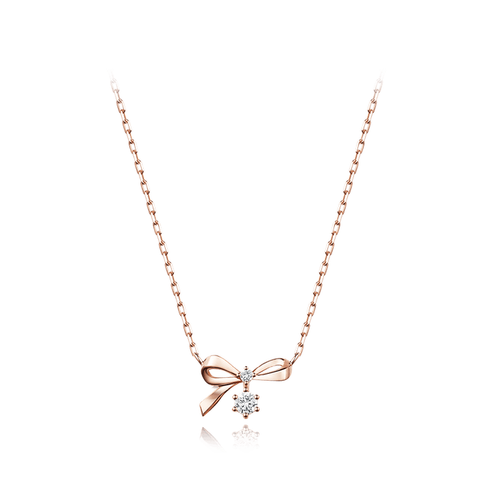 [스톤헨지] 14K 리본 모티브 목걸이 H0185