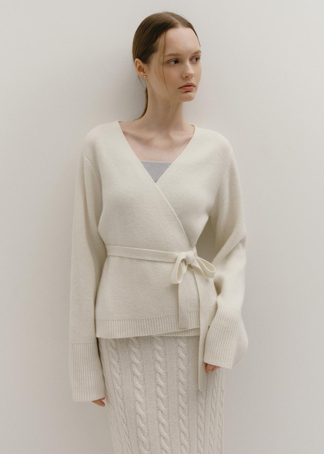 셀라 니트 랩 가디건