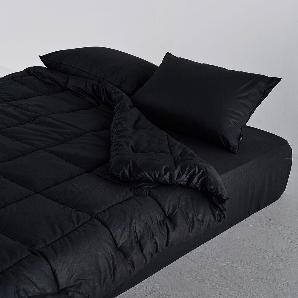 베이직 솔리드 콰이트 블랙 차렵이불
