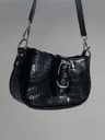Veria Python Buckle Shoulder Bag