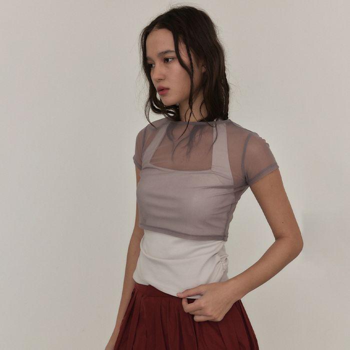 NADIA HALTER SET TOP_GRAY