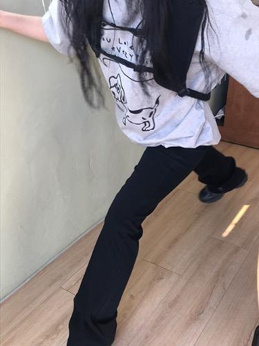 미친 블랙 부츠컷 데님 (s~xl)