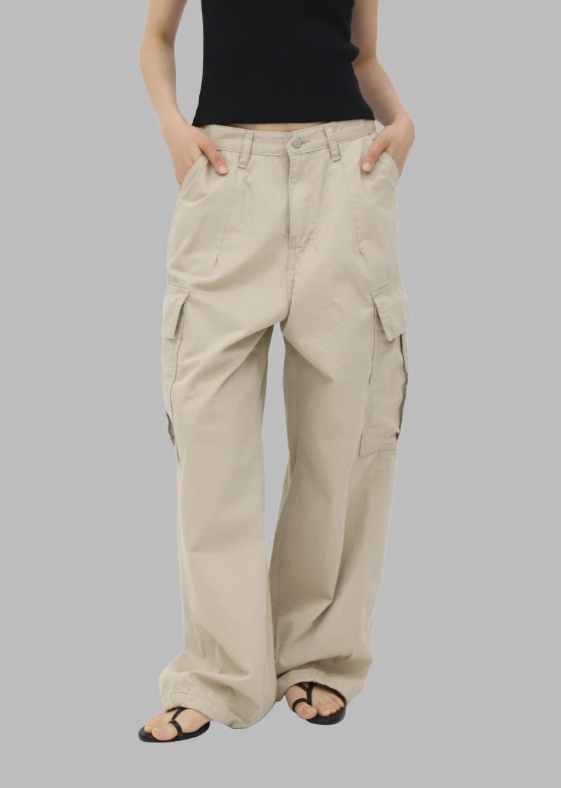 헤이지 스트링 카고 팬츠_베이지