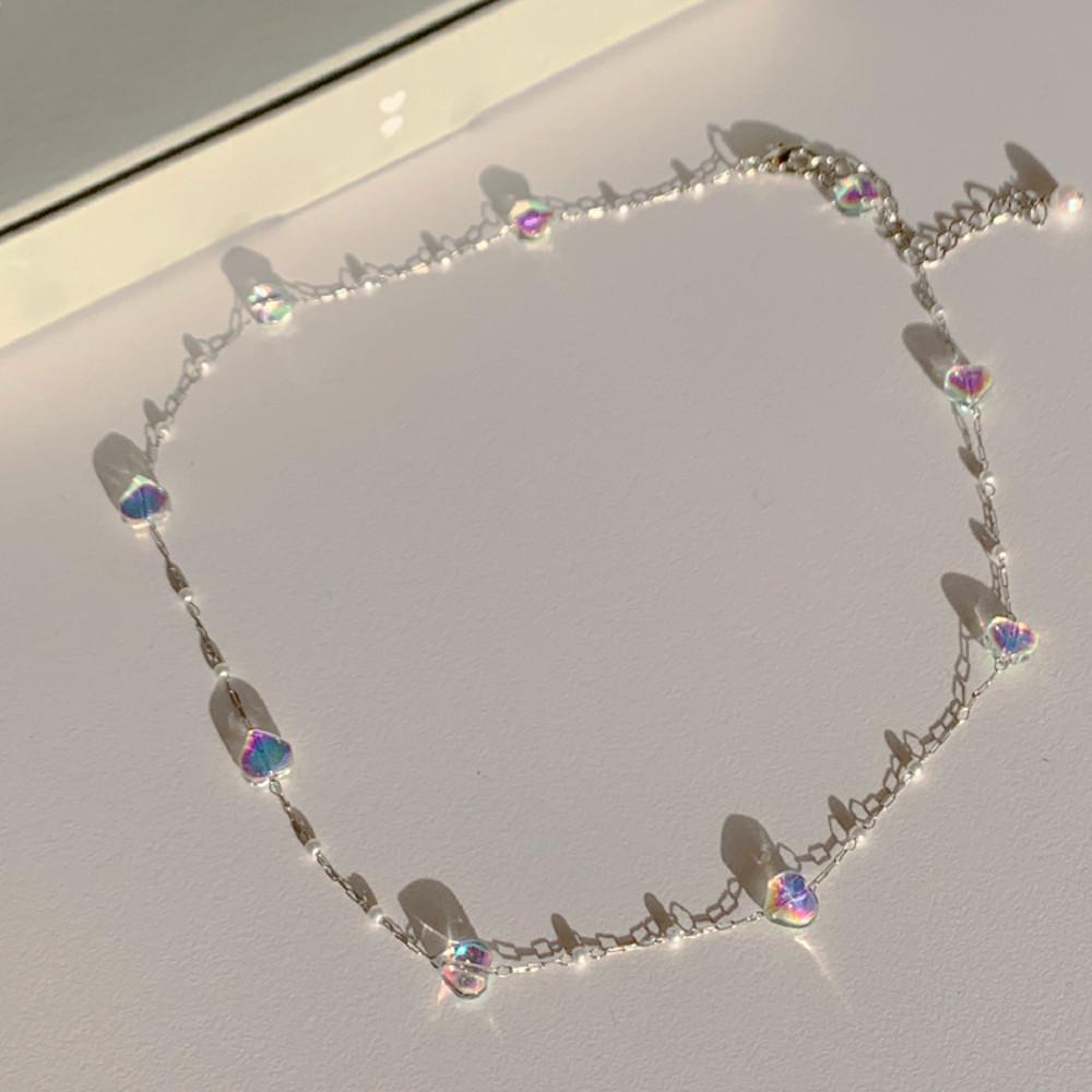 매지컬 하트 초커 목걸이 magical heart choker 미니진주