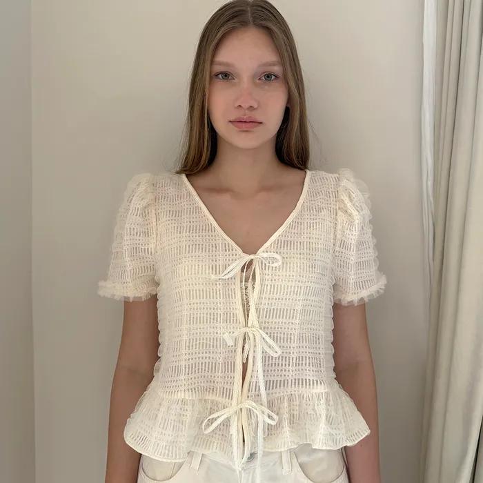 VANILLA CREAM BLOUSE_CREAM IVORY