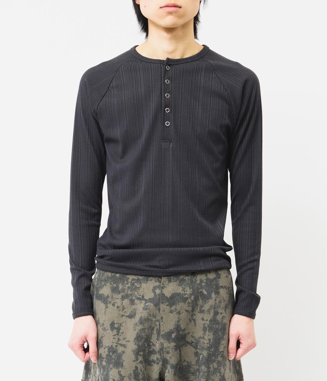 Snap Slim Henley Top (4color)
