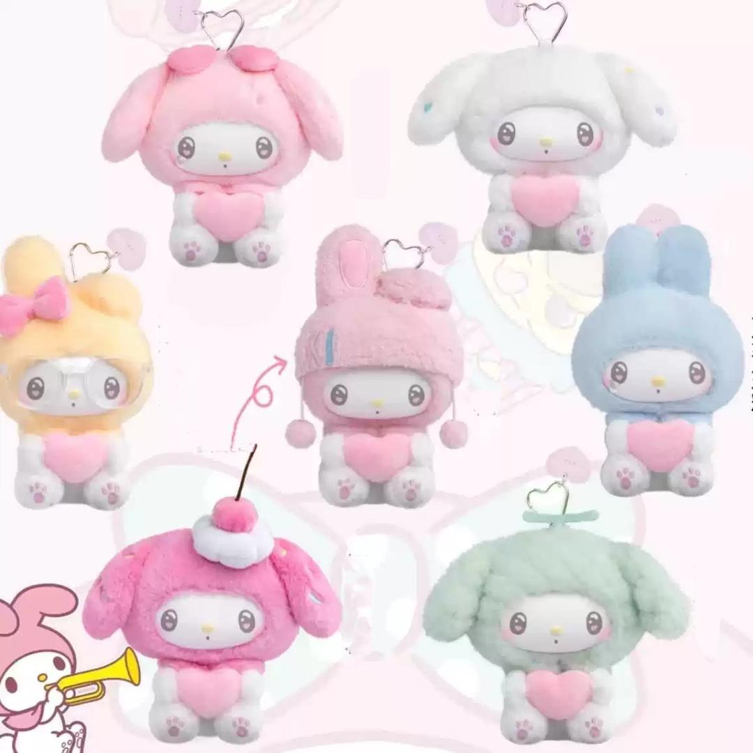 쏠띵즈 50주년 마이멜로디 키링 가챠 인형 캔덤 열쇠고리