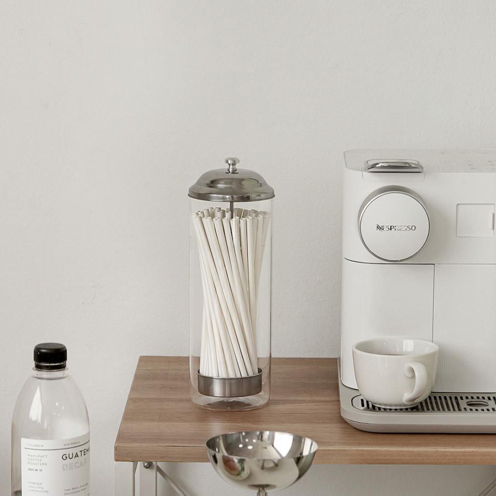 홈카페 유럽 빈티지 일회용 빨대 디스펜서 보관통 홀더 : 모드니하우스