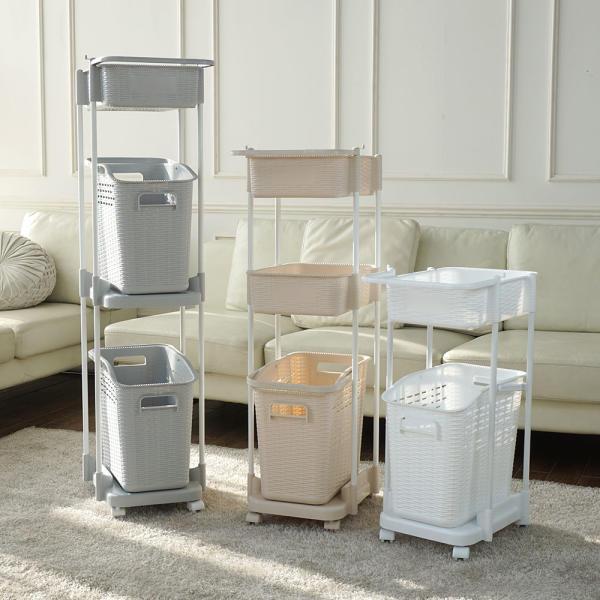 이동식 빨래바구니 2단 3단 세탁분류 세탁바구니